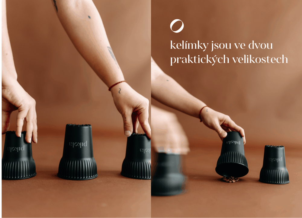 Recyklovatelné kelímky Pikola ve 2 velikostech