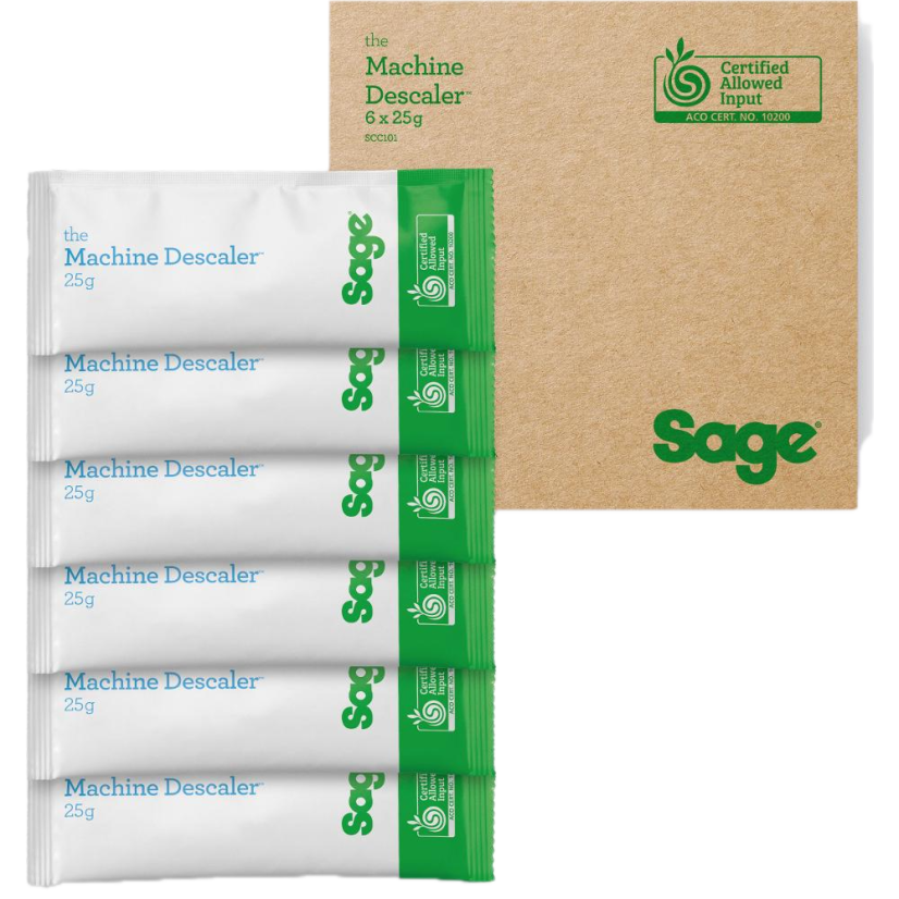 Sage odvápňovač pro páková espressa - Počet kusů v balení: 6 x 25g