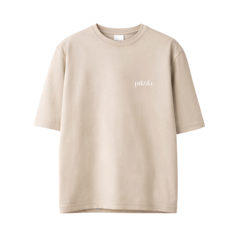 T-shirt Pikola - Kolor: beżowy, Rozmiar: 2XL